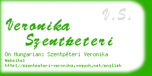 veronika szentpeteri business card