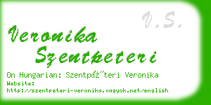 veronika szentpeteri business card